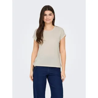 ONLY Kurzarmshirt ONLCLAUDIA S/S GLITTER STRIPE TOP JRS weiß S (36)