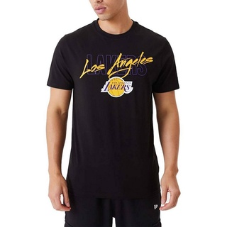 New Era T-Shirt T-Shirt New Era Script Los Angeles Lakers gelb|schwarz XL
