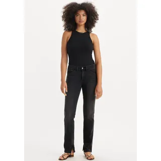 Workerjeans LEVI'S "314 SHP WORKWEAR STR", Damen, Gr. 28, Länge 30, schwarz (lava rock), Denim/Jeans, Obermaterial: 81% Baumwolle, 18% Polyester, 1% Elasthan, casual, lang, Jeans, mit Stretch