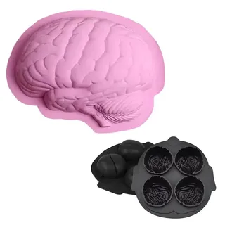 Metamorph Backform Gehirn Silikon Backform Set - Halloween Kuchen, Halloween Kuchen grau