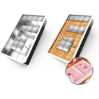 Aluminium Backformen/kuchenform Verstellbar Antihaft Für Groß Buchstaben Alphabet Zahlen Diy Backen Formen Set Ausstechformen Hochzeit Geburtstag Taufe