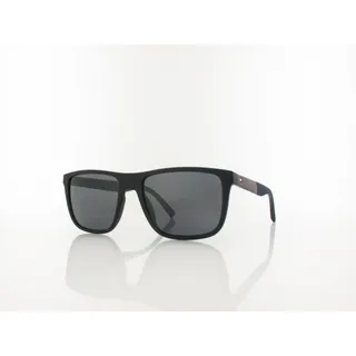Tommy Hilfiger TH 2043/S Herren-Sonnenbrille Vollrand Quadratisch Kunststoff-Gestell, schwarz