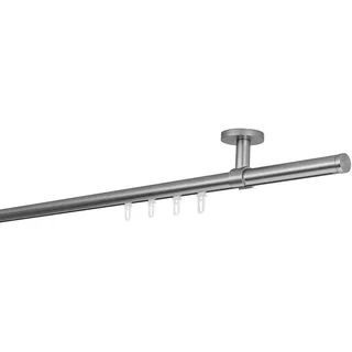 ONDECO Vorhangstange Match 1-läufig Ø 20 mm 300 cm Edelstahl-Optik