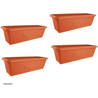 Hti-Living Blumenkasten 60 x 17 x 20 cm Rot