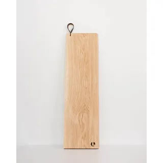 LGC Brett aus massivem Eichenholz Schneidebrett Servierbrett Frühstücksbrettchen Eiche Geschenkidee für Hobby- und Profiköche robust, langlebig, nachhaltig 17x55x2 cm
