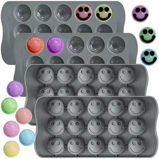 SIQINZONGWA Silikonformen für Schokolade, Süßigkeiten, 3D, süßes Smiley-Gesicht, antihaftbeschichtet, Emoticon-Backformen für hausgemachte Leckereien, Dessert, Schokolade, Gelee, Süßigkeiten