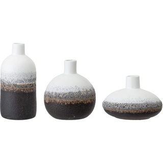 Bloomingville Vase, schwarz, Keramik, 3er Set