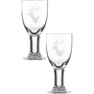 Eisch Rotweingläser 2er Set Weinglas Chalet Hirsch 340 ml