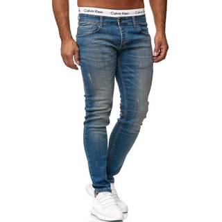 OneRedox Straight-Jeans 600JS (Jeanshose Designerjeans Bootcut, 1-tlg) Freizeit Business Casual blau 32