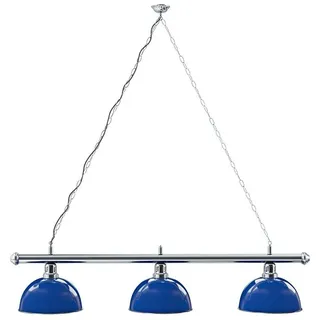 Sportime Hängeleuchten Billardlampe Casino Chrome, Für Spielfeldgrößen von 170 bis 270 cm (5ft - 9 ft) geeignet blau