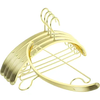 Rutschfeste Kleiderbügel Stabil Und Belastbar Aus Aluminiumlegierung 5 Stück Pack In Gold Für Kleiderschrank Und Kleidungstrocknung
