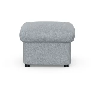 Hocker DOMO COLLECTION "Pegnitz", silber, B:60cm H:39cm T:60cm, 100% Polyester, Hocker, Polsterhocker