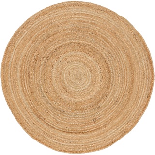 Teppich Nele Juteteppich Naturfaser, carpetfine, rund, Höhe: 6 mm, geflochtener Wendeteppich aus 100%Jute, in rund und oval, viele Größen beige Ø 250 cm x 6 mm