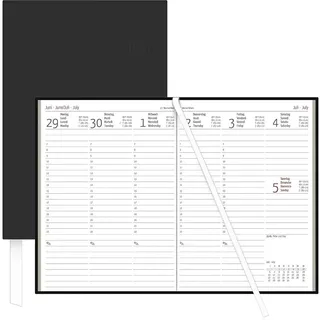Zettler KALENDER Buchkalender Wochenplaner 2026 schwarz, 1 St.