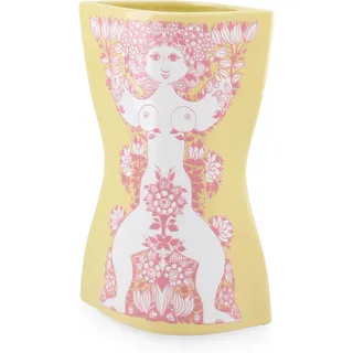 Bjørn Wiinblad, Vase, - Nina Vase - Yellow/Pink - 22 cm (1x)