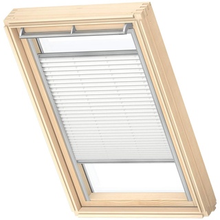 VELUX Original Dachfenster Plissee für SK08, Weiß, mit Grauer Führungsschiene