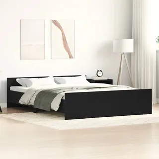 vidaXL Bettgestell 160 x 200 cm Schwarz