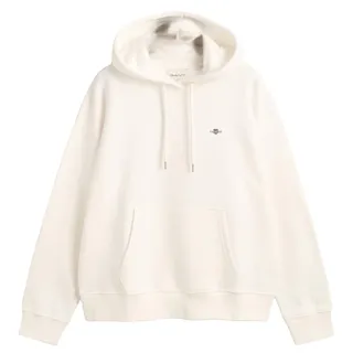 Gant Damen Shield Hoodie Kapuzenpullover, Eggshell, XS EU - XS