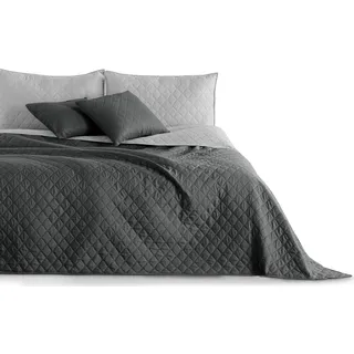 DecoKing Tagesdecke 200 x 220 cm Grau/Silber