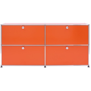 USM Sideboard orange, Designer Prof. Fritz Haller, 74x153x38 cm