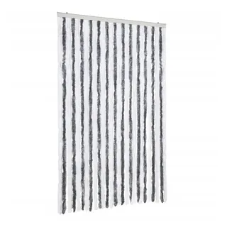 vidaXL Insektenschutz-Vorhang Grau und Weiß 118x220 cm Chenille