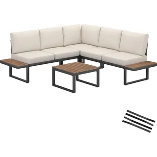 Tectake Eliar Loungeset schwarz