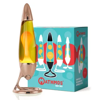 Mathmos Neo Lavalampe für Kinder und Erwachsene (Kupfer - Gelb/Orange)