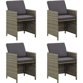 furnicato Gartenstuhl 52 x 52 x 85 cm grau 4 St.