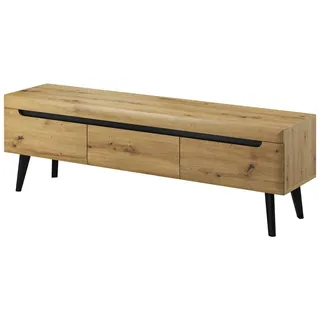 Furniture24 Tv Schrank NORDI Lowboard Unterschrank Skandinavische Stil (Artisan Eiche)