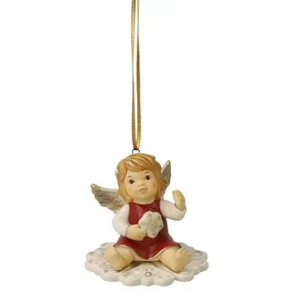 GOEBEL Engelfigur Auf dem Weg zur Erde - Bordeaux Himmelsboten Weihnachten