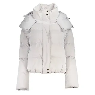 Patrizia Pepe Outdoorjacke Elegante Damenjacke in Weiß mit Kapuze und praktischen Taschen 40