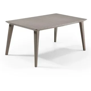 Allibert Gartentisch, Braun, Kunststoff, 98x74x157 cm, Gartenmöbel, Gartentische, Gartentische