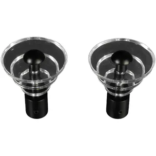 LIEDECO Gardinenstangen-Endstück LIEDECO "Luna", schwarz, H:5,5cm L:6cm Ø:1,6cm, Gardinenstangenendstücke, Gardinenstangen-Endstück, für Gardinenstangen Ø 16 mm