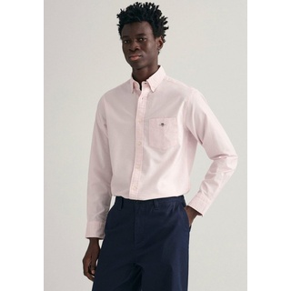 Gant Businesshemd Regular Fit Oxford Hemd strukturiert langlebig dicker Oxford Hemd Regular Fit rosa