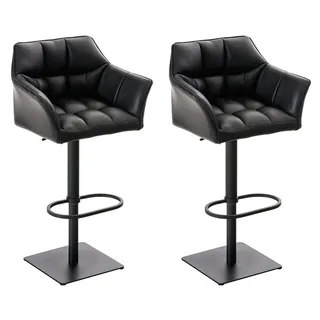 CLP 2er Set Barhocker Damaso drehbar höhenverstellbar 2er Set Schwarz