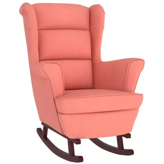 vidaXL Schaukelstuhl 78 x 97 x 93 cm Rosa Samt