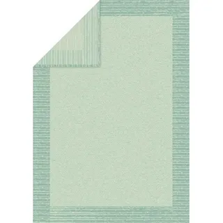 Bio:Vio Plaid, Türkis, Textil, Abstraktes, 140x200 cm, Textiles Vertrauen - Oeko-Tex®, Gots, Einfassband, pflegeleicht, atmungsaktiv, Wohntextilien, Decken, Plaids