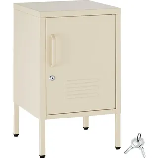 Tectake Nachttisch Baker 35 x 42,5 x 60,5 cm Creme