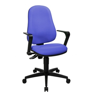 Hochwertiger Drehstuhl blau Bürostuhl mit Armlehnen ergonomische Form Germany