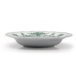 Le Coq Porcelaine Teller tief 23,5 cm Zwiebelmuster Anthiros Weiß Grün