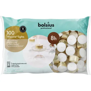 100 Teelichter in Premium Qualität mit 8 Stunden Brenndauer in Gold-Cup - Teelicht - Teelichter - Kerzenlicht - Gastrotealights