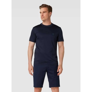 T-Shirt mit Rundhalsausschnitt Modell 'Tiburt', Marine, S
