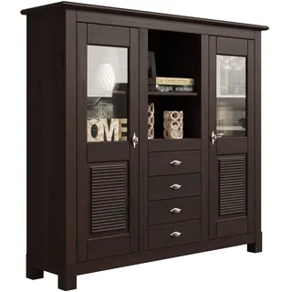OTTO home Buffet Rauna Highboard 146 x 134 cm BRAUN