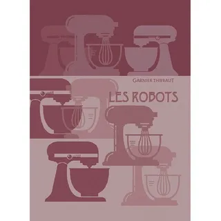 Garnier Thiebaut Geschirrtuch Les Robots Framboise 50x70 cm Baumwolle