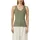Geripptes Tanktop mit Spitze Grün L
