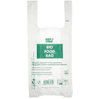 Papstar Hemdchen-Tragetasche, aus Bio-Folie, transparent
