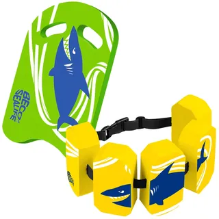BECO-SEALIFE Schwimmgürtel 5-Block, 19-30 kg + BECO Schwimmbrett SHARKY, Gelb