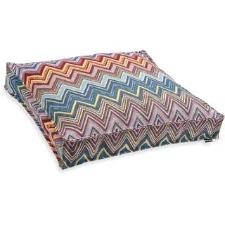 H.O.C.K. Rebelle Zick-Zack Kissen inkl. Füllung Dekokissen Bodenkissen und Hocker bunt lila (Bodenkissen 70x70x10cm, bunt lila)