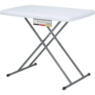 Floordirekt- Gartentisch Klappbar Kunststoff 75,5x49 cm - Buffettisch mit Tragegriff - Klapptisch für Garten Terrasse und Balkon - Campingtisch 6 Personen (Nara)