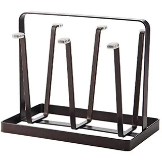 Abtropfgestell für 6 Tassen, Glas, Metall, zum Trocknen von Getränken, für Flaschen und Tassen, zum Aufhängen, umgekehrt, für Weingläser, für Kaffee und Tee, zur Aufbewahrung zu Hause